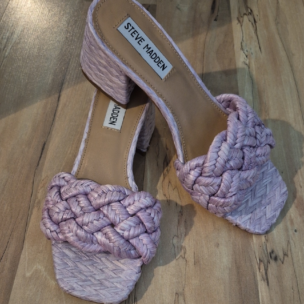 Steve Madden Women's Lavender Braided Mules